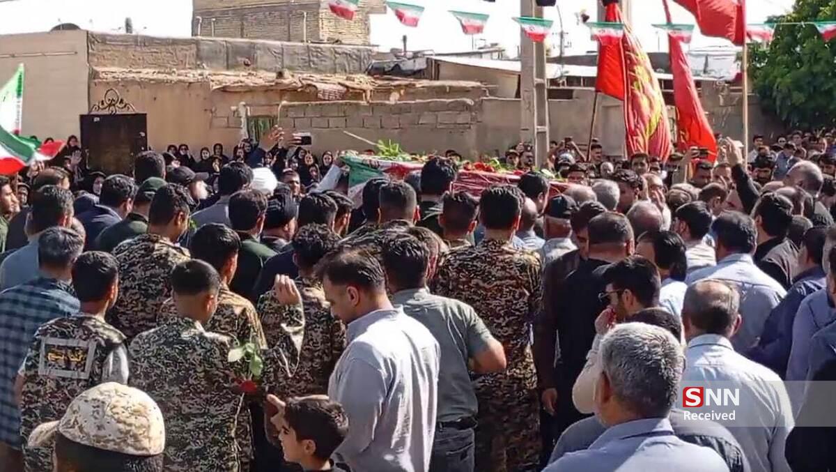 پیکر شهید مدافع وطن «وحید دالوند» در اندیمشک تشییع شد+فیلم