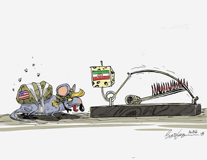تصویر| کارتون / ورود آمریکا به جنگ ، صدمات جبران ناپذیری برایش خواهد داشت