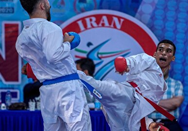مدال نقره کاراته آسیا بر گردن مرتضی نعمتی