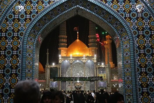 حرم بانوی کرامت غرق در ماتم جوادالائمه(ع)+فیلم