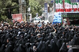 تشییع پیکر شهدا در قطعه ۴۲ گلزار شهدای تهران + فیلم
