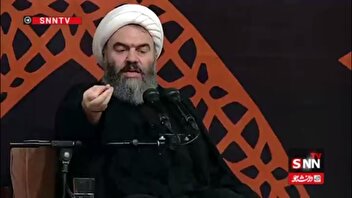 لحظاتی از سخنرانی حجت‌الاسلام مهدی اصلانی در مراسم عزاداری سید و سالار شهیدان(علیه‌السلام) در حسینیه امام خمینی(ره)