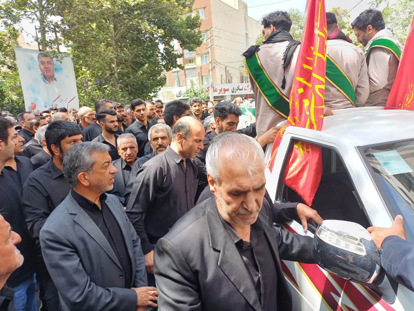 تشییع باشکوه پیکر شهید اکبر چگینی در کرج انجام شد