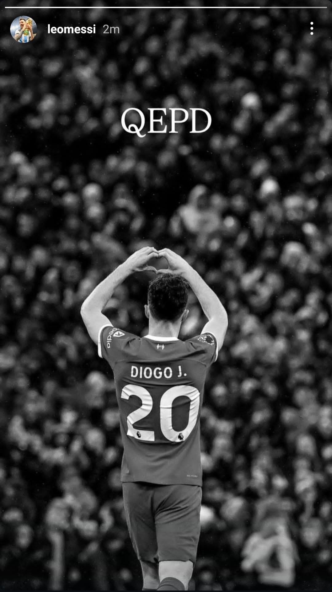 واکنش لیونل مسی به درگذشت دیوگو ژوتا/ عکس واکنش لیونل مسی به درگذشت دیوگو ژوتا/ عکس