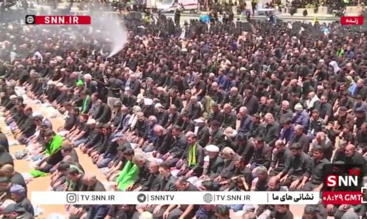نماز ظهر عاشورا در شهرهای ایران+فیلم