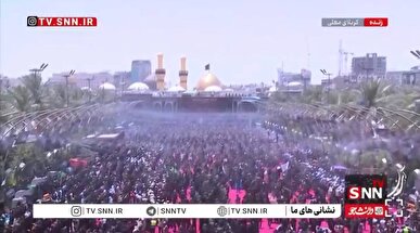 ببینید| اقامه نماز ظهر عاشورا در کربلای معلی