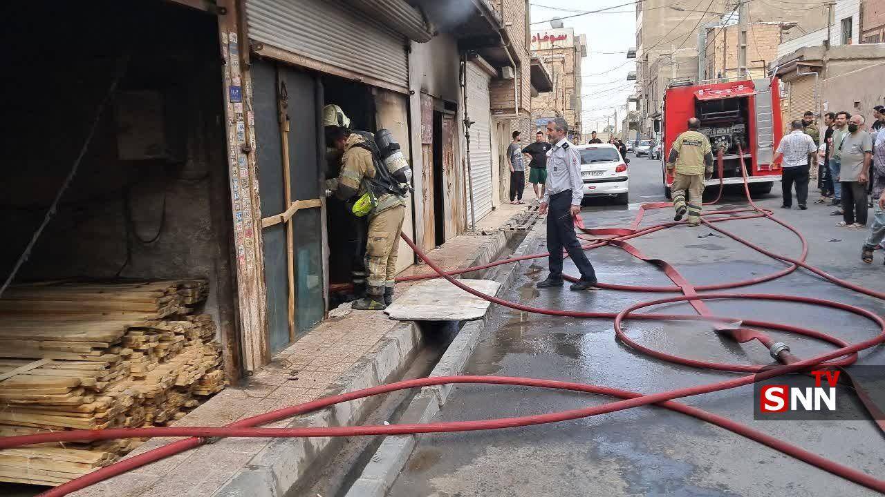 مهار آتش&zwnj;سوزی کارگاه مبل&zwnj;سازی مرتضی گرد بدون تلفات و مصدوم