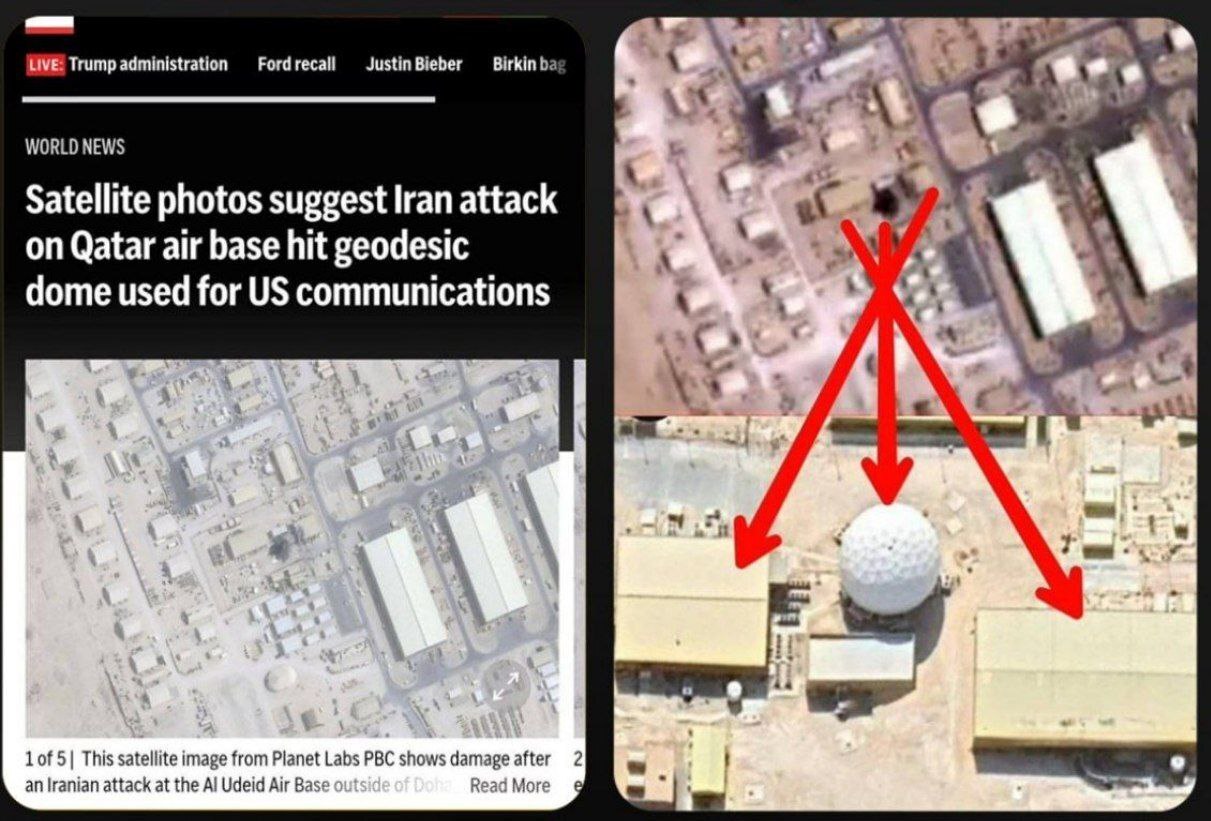 اظهارات پنتاگون درباره خسارات پایگاه العدید قطر + عکس