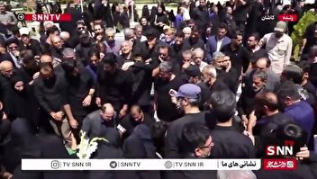 مراسم تدفین پیکر شهدای اقتدار ایران در گلزار شهدای کاشان