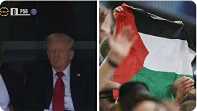 شوی فوتبالی ترامپ با پرچم فلسطین خراب شد