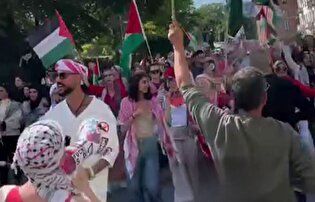 اعلام همبستگی مردم مالمو سوئد با مردم مظلوم فلسطین