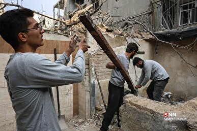در قلب ایران، با روحیه جهادی ایستادیم/ فعالیت جهادی دانشجویان در مناطق آسیب‌دیده از جنگ