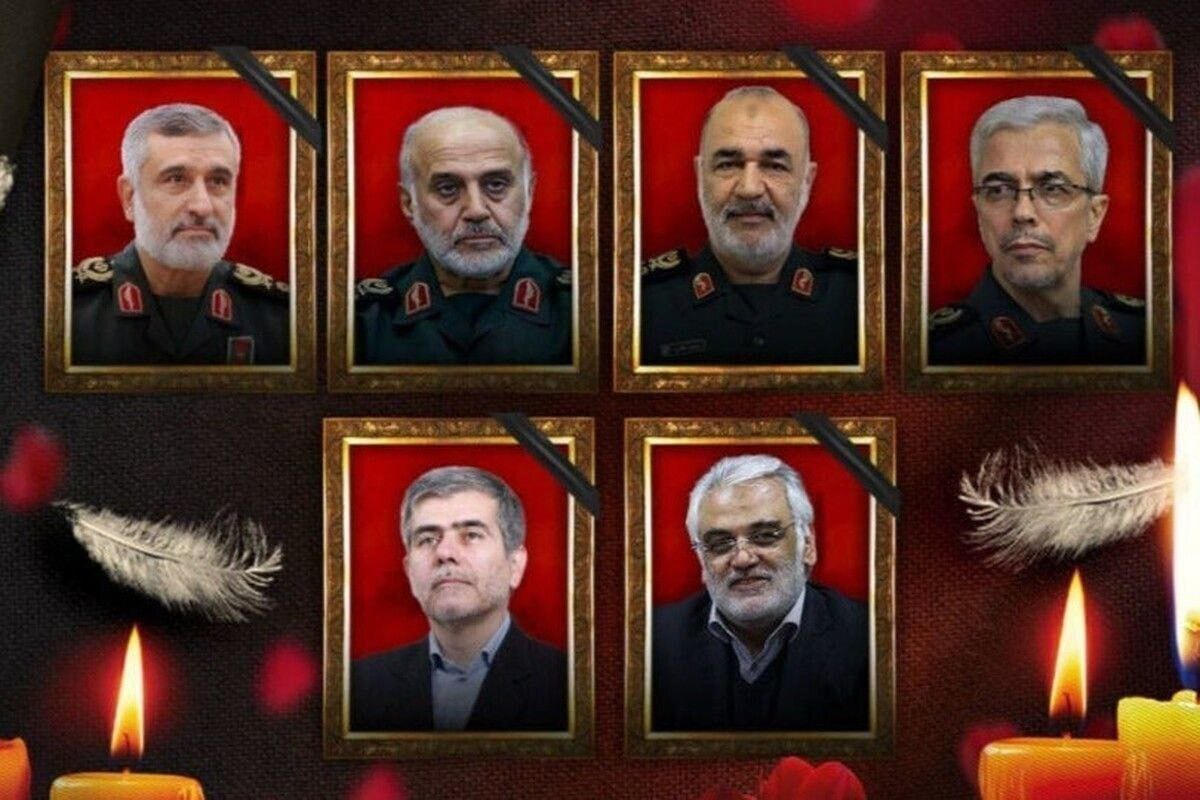 تشییع پیکر مطهر فرماندهان و دانشمندان شهید تجاوز وحشیانه رژیم صهیونیستی در روز شنبه ۷ تیرماه