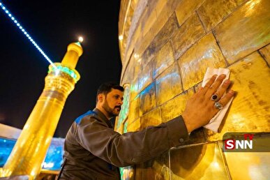 ببینید| غبار روبی گنبد امام حسین (علیه السلام) در آستانه محرم الحرام