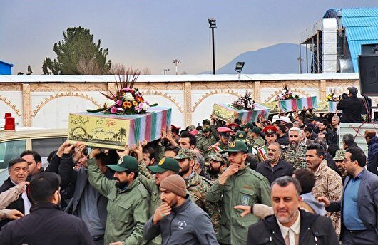 گرگانی‌ها پیکر ۳ شهید جنگ ۱۲ روزه اخیر را تشییع کردند + فیلم