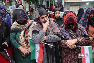 تشییع شهید حملات رژیم صهیونیستی «حامد ربانی» در شهرستان مرزی راز و جرگلان
