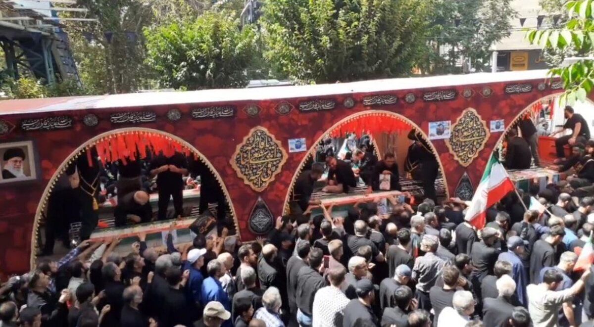 تشییع باشکوه شهدای حادثه تروریستی سپاه امام حسن مجتبی (ع) در کرج+ فیلم