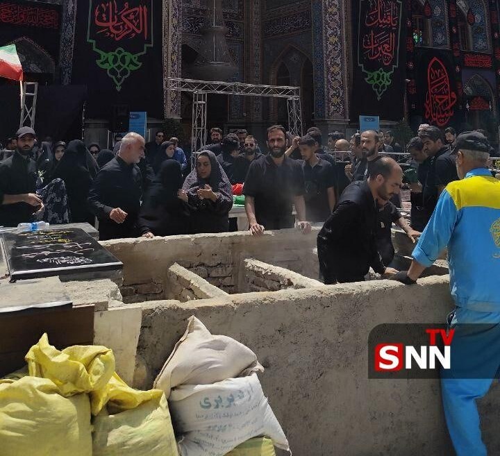 آماده‌سازی قبور چند تن از شهدای نظامی و متخصصان هسته‌ای کشور در امام‌زاده صالح تجریش + عکس
