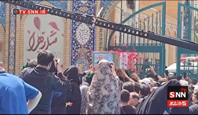 ورود پیکر شهید فریدون عباسی و سردار شهید بهنام شهریاری به آستان مقدس امامزاده صالح (ع) + فیلم