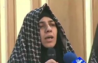 نطق طوفانی همسر سردار شهید شانه‌ئی: دشمن خواست با ترور ما را بترساند، اما‌ای صهیونیست جنایتکار! بدان ما ملت امام حسینیم
