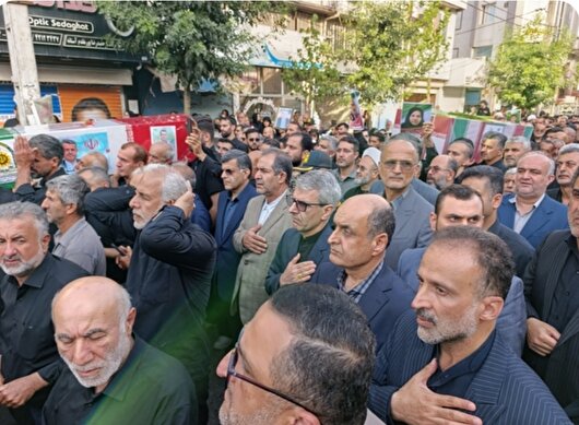 تشییع پنج شهید حمله تروریستی آستانه‌اشرفیه با حضور گسترده مردم و سخنگوی وزارت خارجه