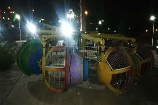 قطار شهربازی کرمان دچار سانحه شد