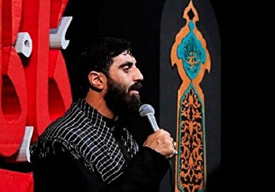 سید رضا نریمانی در موکب امام رضا (ع) مرثیه خوانی می‌کند