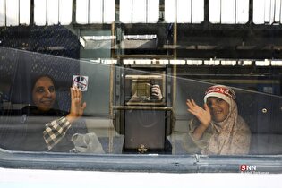 زائران اربعین حسینی در راه آهن تهران