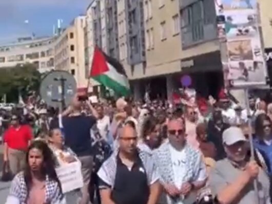 حامیان فلسطین در مالمو سوئد با برپایی تجمعی نسل‌کشی و گرسنگی در غزه را محکوم کردند