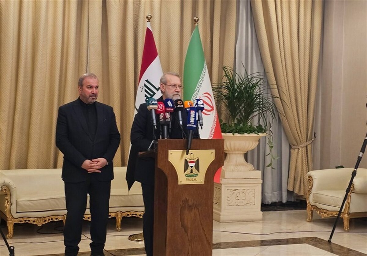 لاریجانی: امروز با افراد مؤثر در صحنه سیاسی عراق ملاقات داشتم + فیلم
