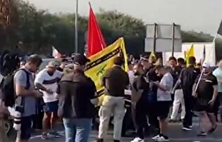 حضور مردم لبنان در مسیر‌های منتهی به فرودگاه بین المللی بیروت به منظور استقبال از علی لاریجانی، دبیر شورای امنیت ملی جمهوری اسلامی ایران