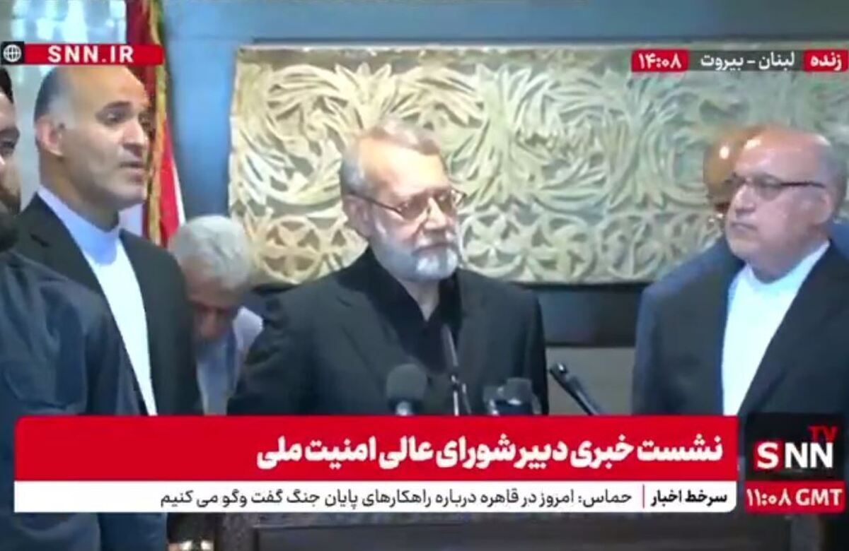 خبرنگار لبنانی: چرا با وزیر امور خارجه لبنان دیدار نکردید؟ / لاریجانی: وقت نداشتم! + فیلم