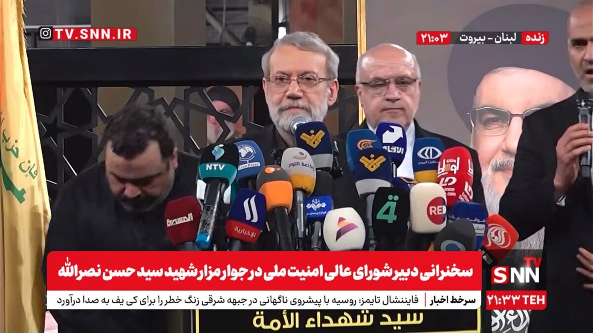 لاریجانی: برادران حزب الله! ممکن است به شما کینه ورزی کنند؛ این بخاطر تاثیر گذاری شماست / در امور کشورها دخالت نمیکنیم اما از جریانهای مقاومت حمایت می کنیم + فیلم