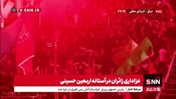 سینه زنی و عزاداری پرشور زائران در حرم امام حسین (ع)