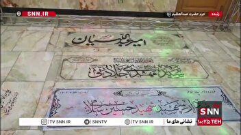 تصاویری از حال و هوای مزار شهید سرلشکر سلامی در روز اربعین