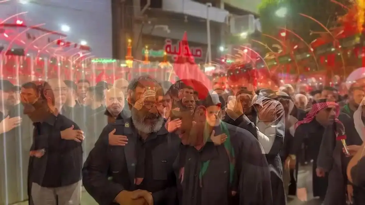 لبخندها و گریه های محمد مخبر در مسیر نجف و کربلا + فیلم