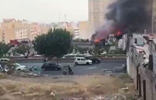 تصاویری از محل آتش‌سوزی ضایعات؛ پونک