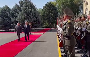 مراسم استقبال رسمی از پزشکیان در ارمنستان