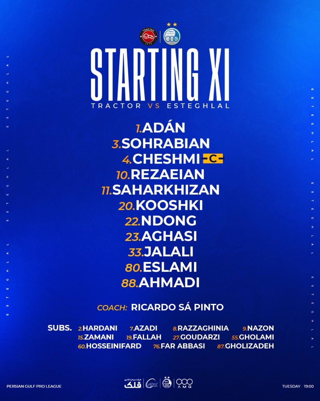 ترکیب استقلال و تراکتور برای حساس ترین بازی هفته