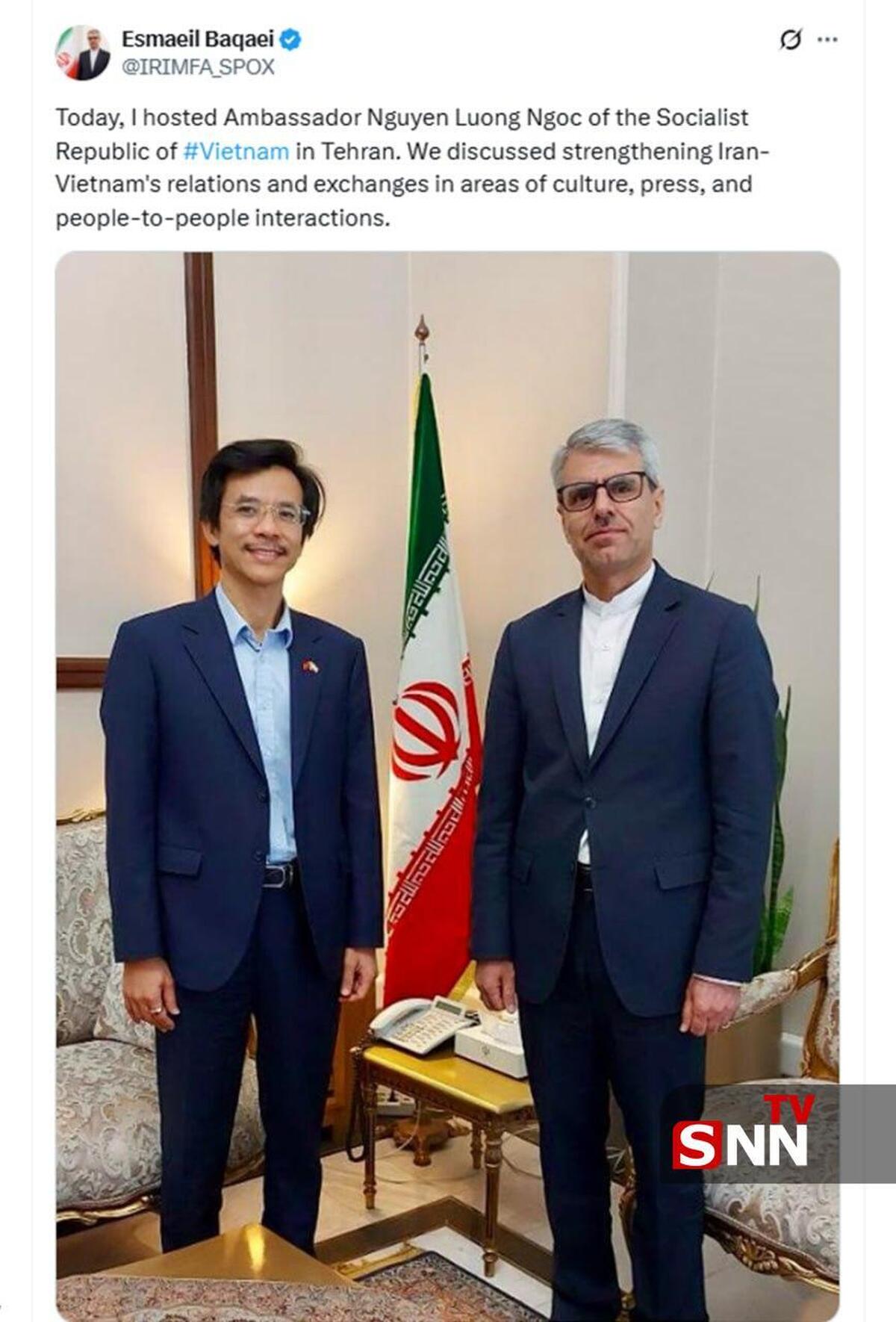 دیدار سفیر ویتنام با سخنگوی وزارت امور خارجه