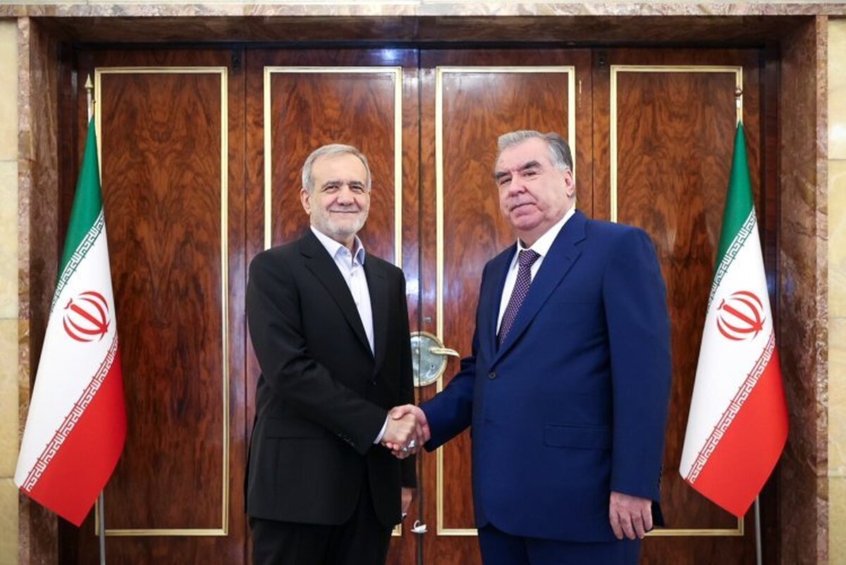 دیدار پزشکیان باامامعلی رحمان در حاشیه اجلاس شانگهای