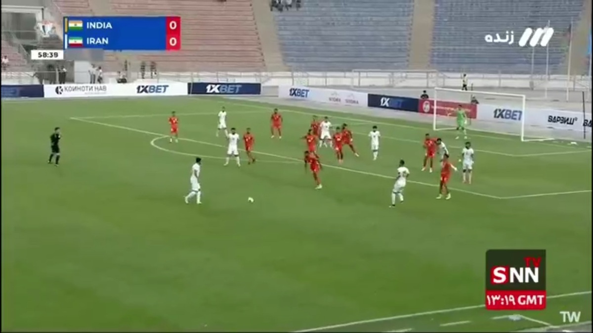 گل اول ایران به هند توسط امیرحسین حسین زاده