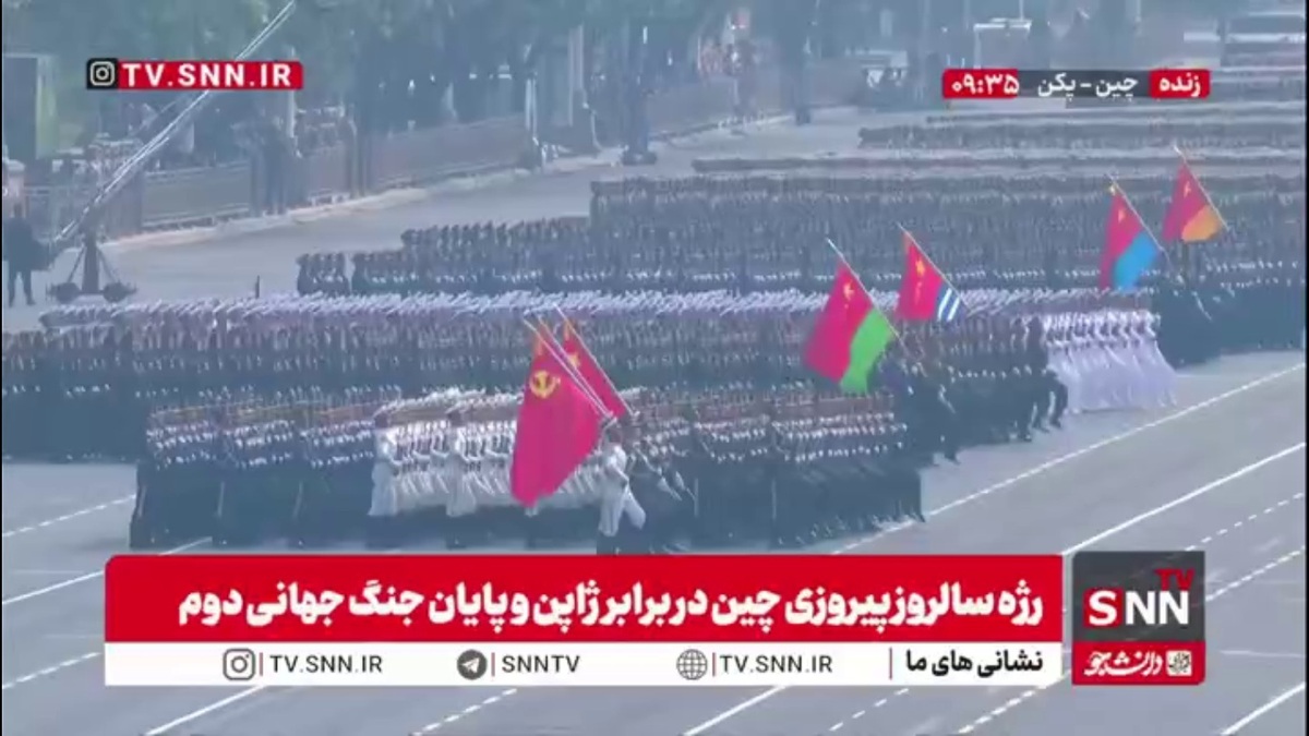 تصاویری از سری موشک های بالستیک دانگ فنگ در مراسم رژه سالروز پیروزی مردم چین در برابر ژاپن و پایان جنگ جهانی دوم