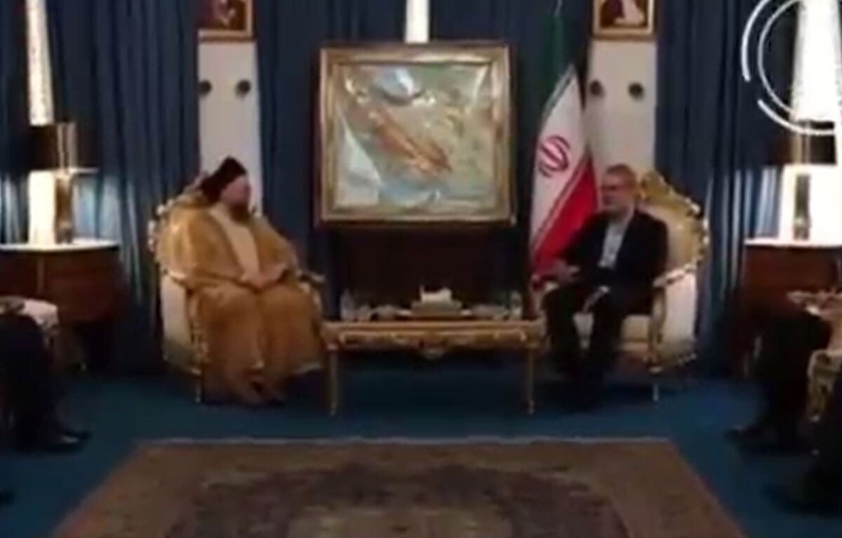 دیدار و رایزنی عمار حکیم با دبیر شورای عالی امنیت ملی ایران