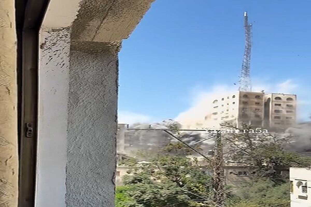 جنگنده‌های اسرائیلی برج مسکونی السوسی را با خاک یکسان کردند+فیلم