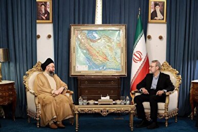دیدار سید عمار حکیم با لاریجانی