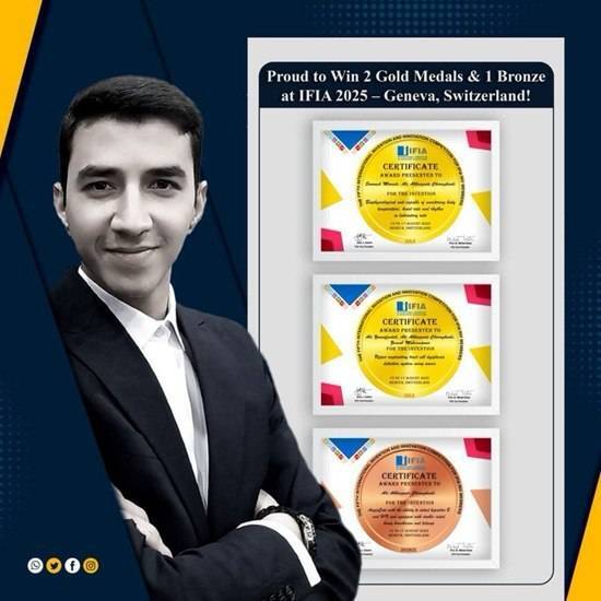 افتخارآفرینی دانشجوی پرستاری در قلب اروپا؛ دو طلا و یک برنز در مسابقات جهانی اختراعات و نوآوری سوئیس