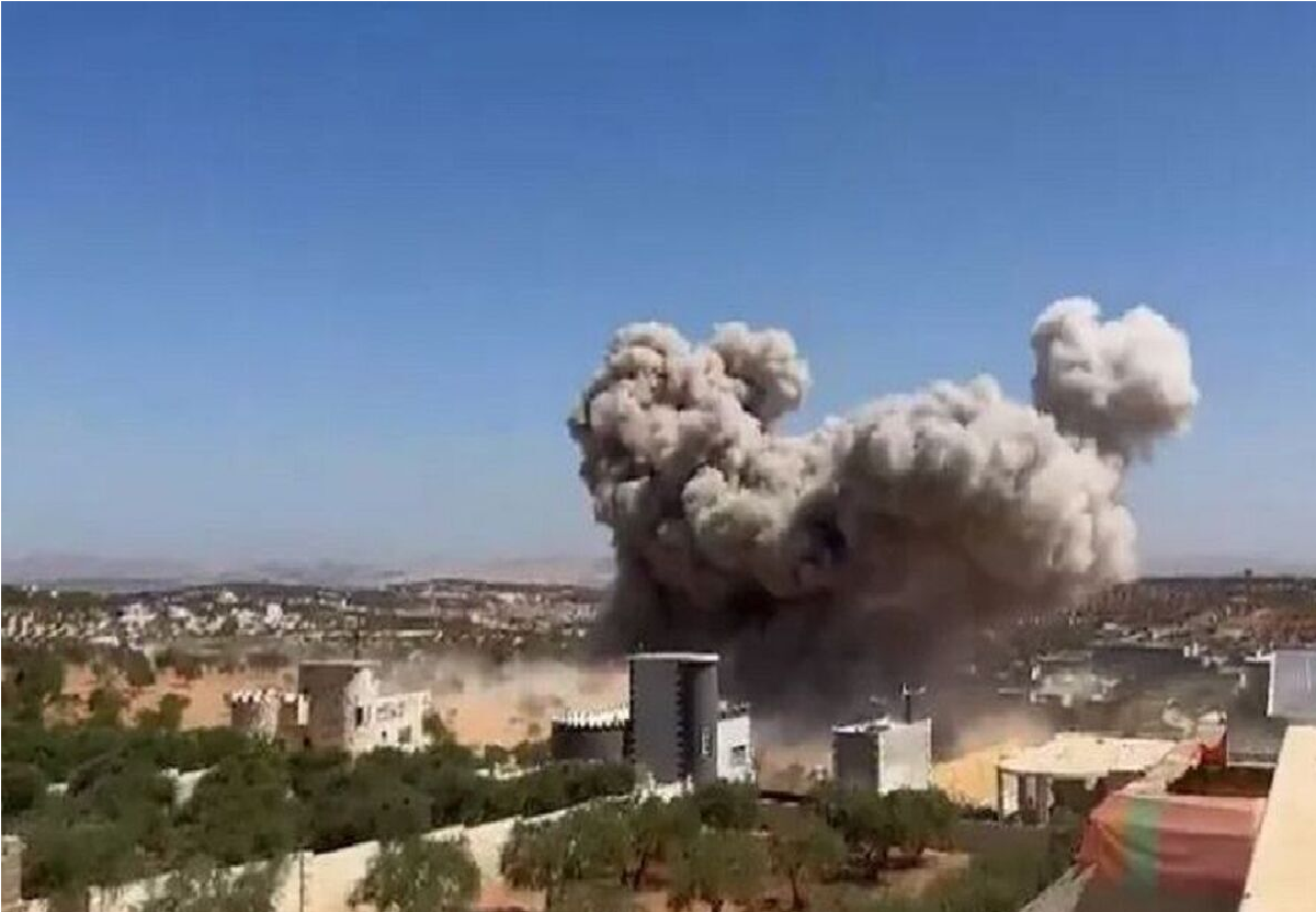 حملات هوایی رژیم اسرائیل به استان حمص سوریه