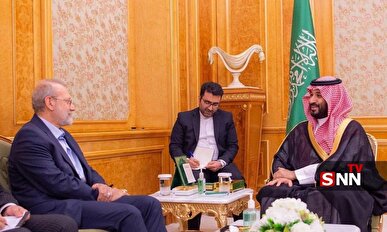 بررسی اوضاع منطقه در دیدار لاریجانی با بن‌سلمان