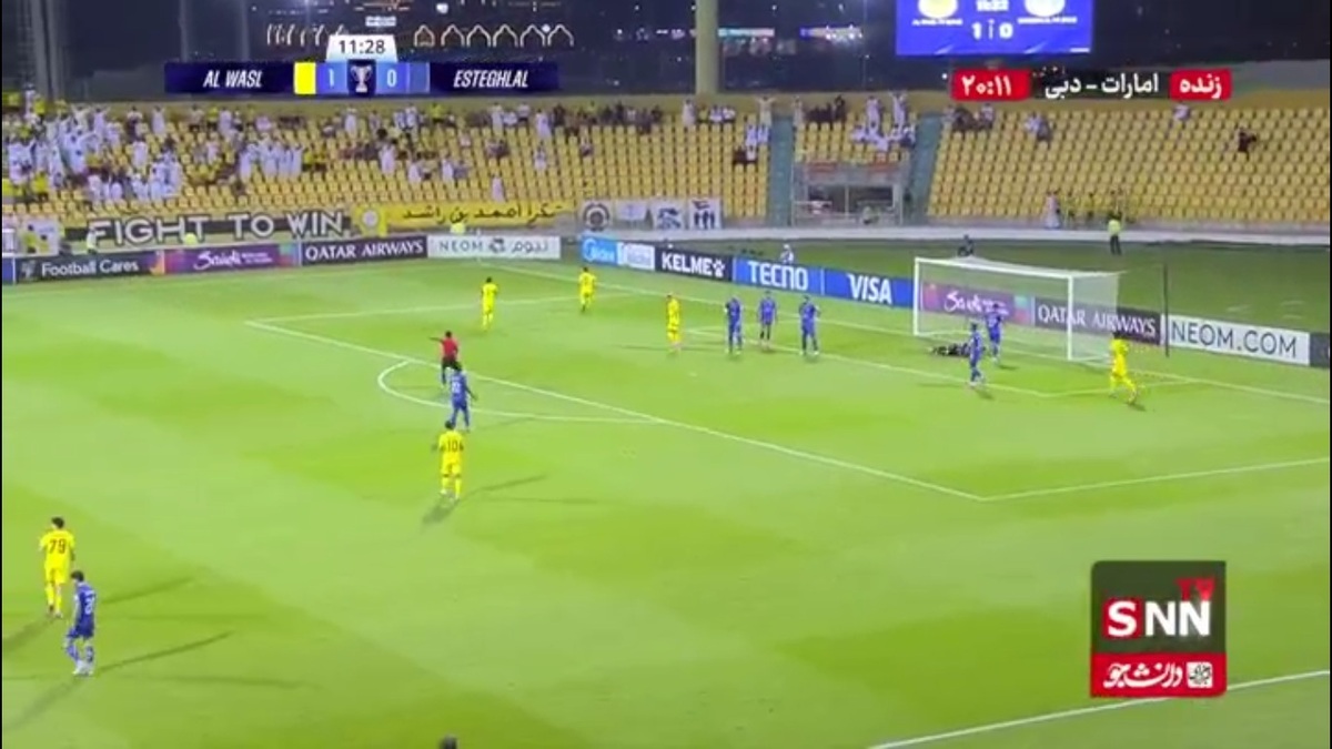 گل دوم الوصل به استقلال دقیقه ۱۲ توسط خیمنز